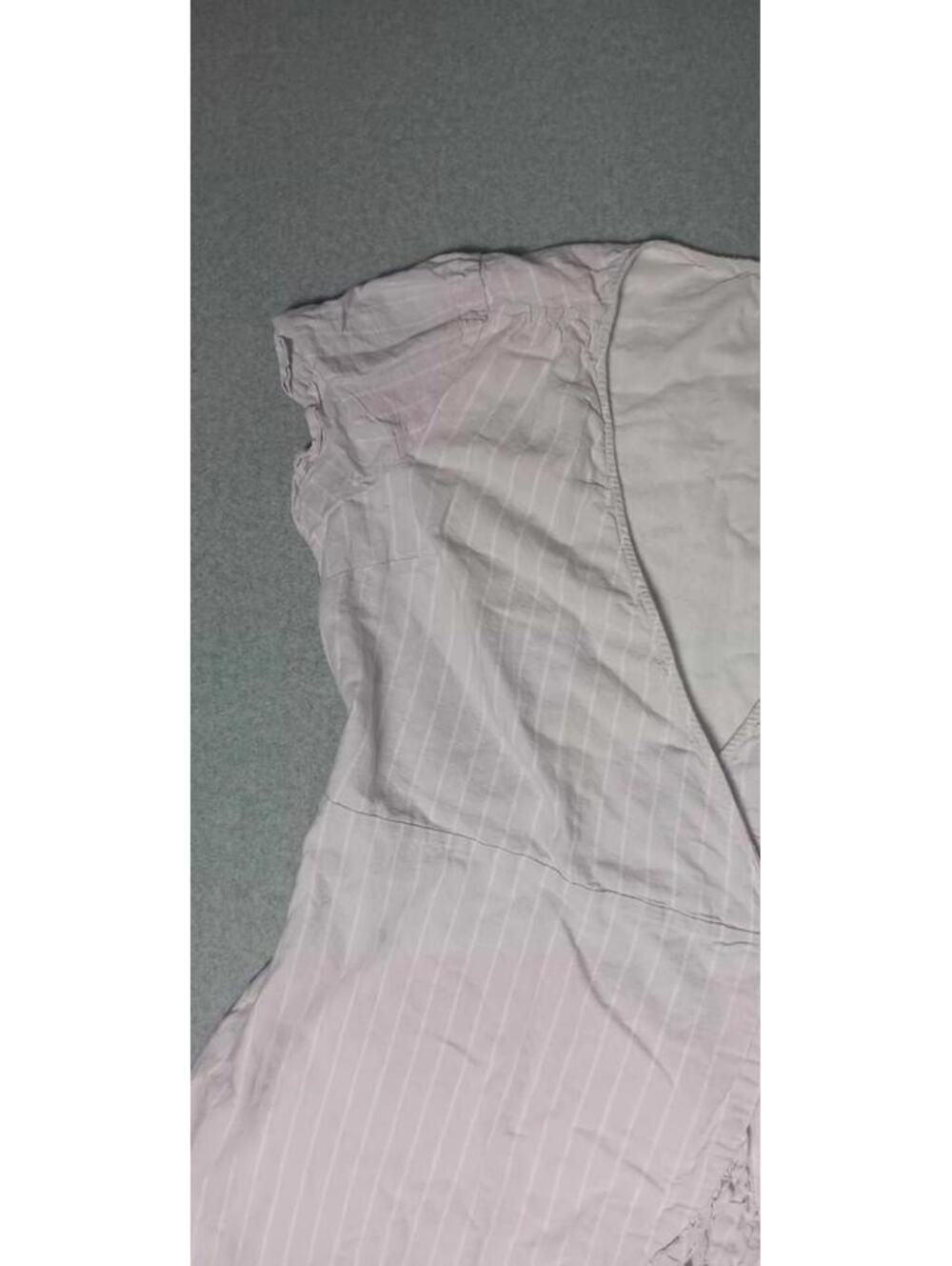 Gap Linen Blend Ruffled Wrap Dress Womens Siz XL Light Purple Stripes - Picture 10 of 12